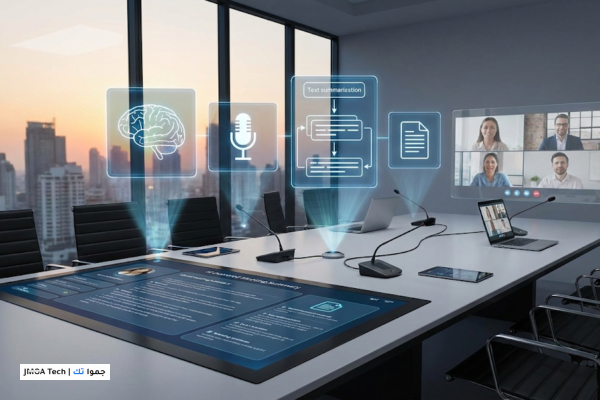 صورة توضيحية لـ دليل أتمتة الاجتماعات وتلخيصها بالذكاء الاصطناعي: خطوة بخطوة