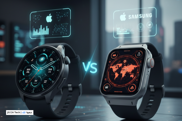 صورة توضيحية لـ مراجعة شاملة: أفضل الساعات الذكية لعام 2026 - صراع العمالقة (Apple vs Samsung)