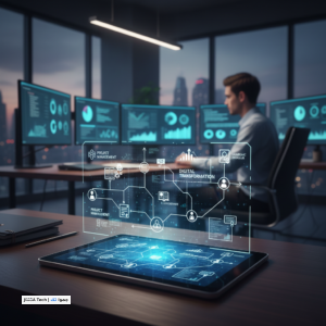 صورة توضيحية لـ الدليل الأكاديمي الشامل: خارطة طريقك لاحتراف إدارة المشاريع وقيادة التحول الرقمي